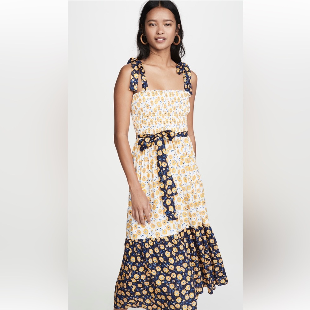 Shoshanna Tie Strap Midi Dress, size S